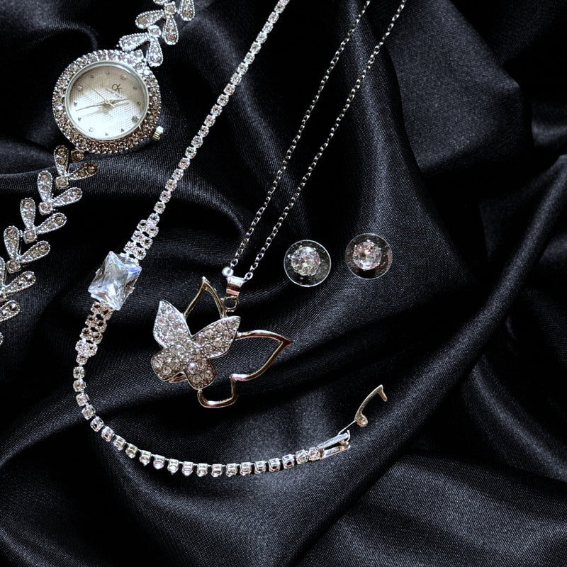 Sparkle Butterfly 5-Piece Jewelry Set - Zaylure Jewels