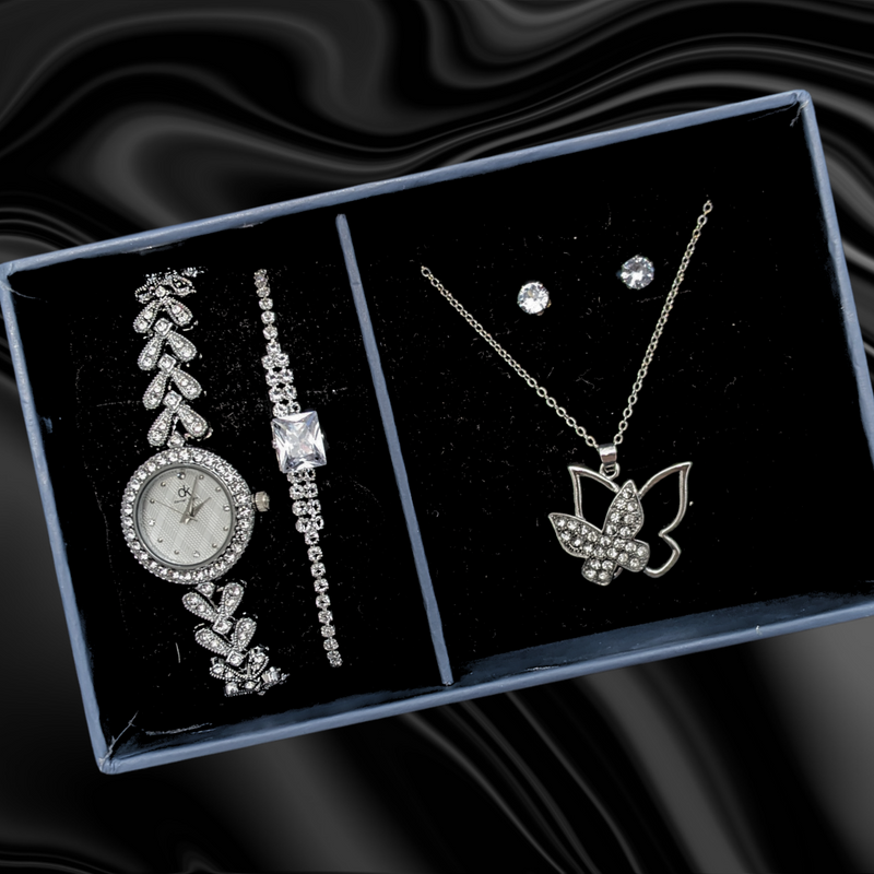 Sparkle Butterfly 5-Piece Jewelry Set - Zaylure Jewels