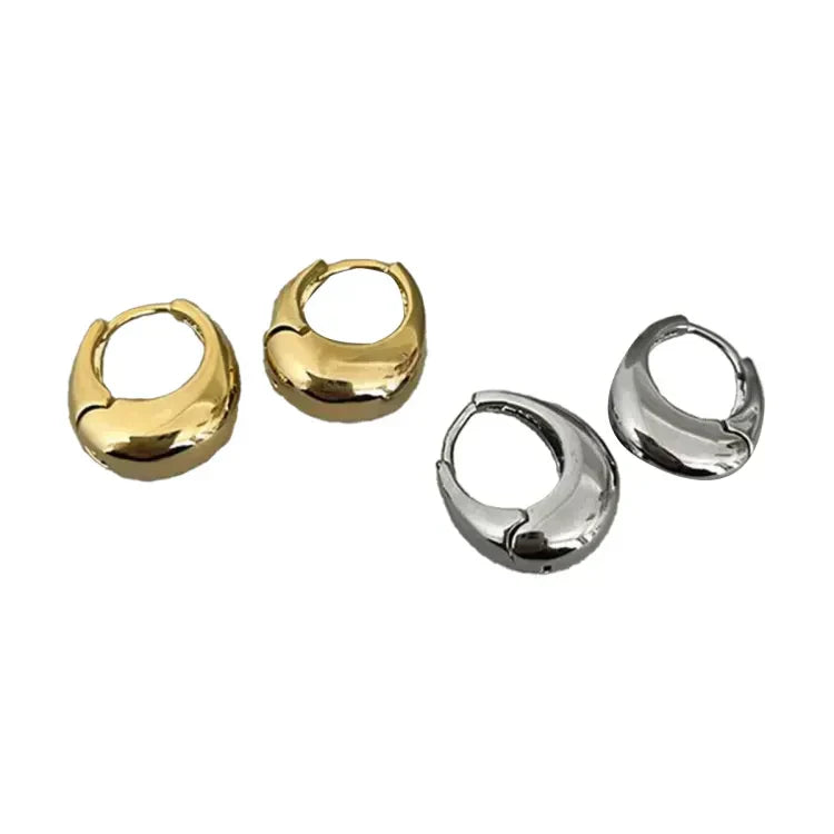 Gold Metal Geometric Earrings - Zaylure Jewels