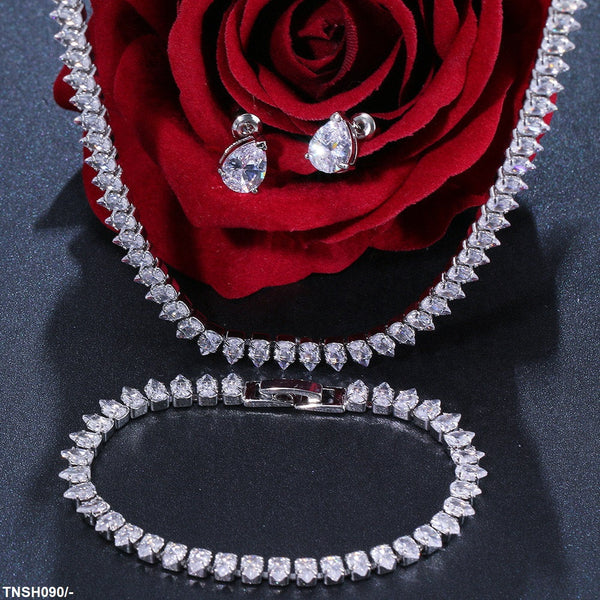 Pear Shape Necklace Set – 2 PCS - Zaylure Jewels