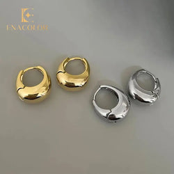 Gold Metal Geometric Earrings - Zaylure Jewels