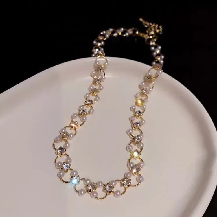 Korean Style Elegant Pearl Choker Necklace - Zaylure Jewels