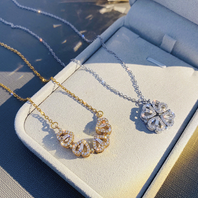 Folded Heart Pendant – 2-in-1 Wear - Zaylure Jewels
