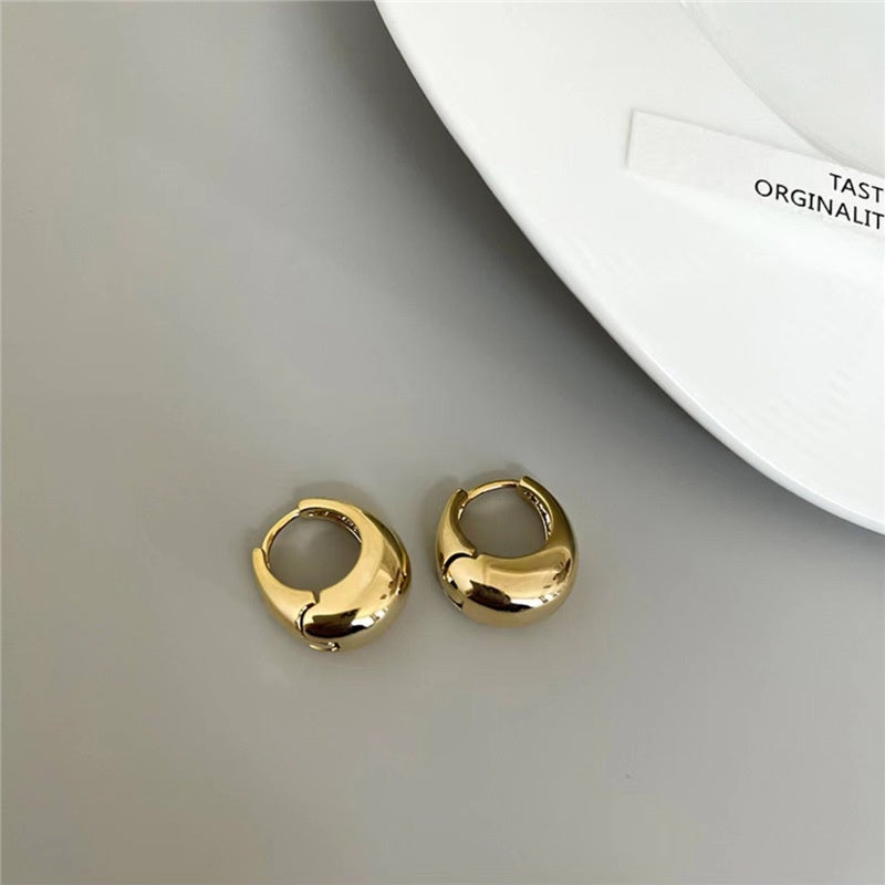 Gold Metal Geometric Earrings - Zaylure Jewels